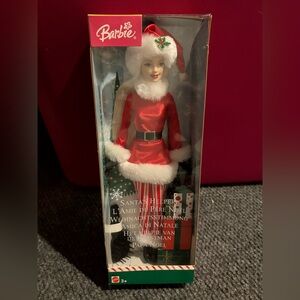Barbie Santa's Helper Doll Blonde Bilingual Edition 2004 Mattel #B6271